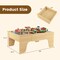 Natural Wood and MDF Train Set Table with Reversible Top and Storage Drawer